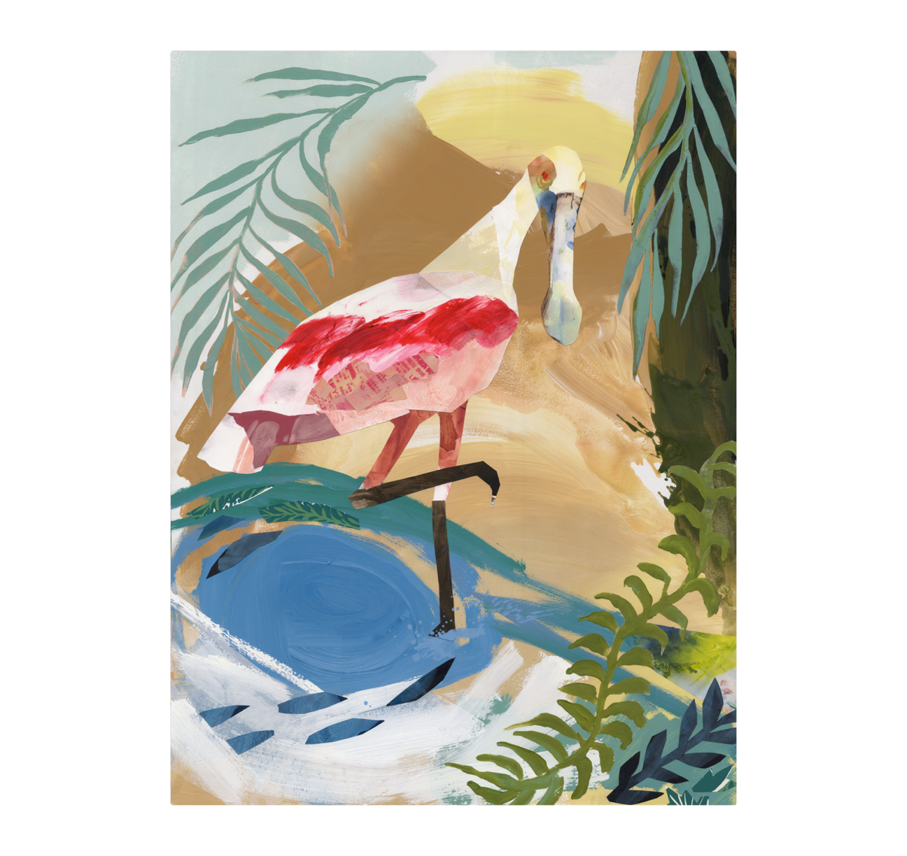 Spoonbill Trots Fine Art Print 